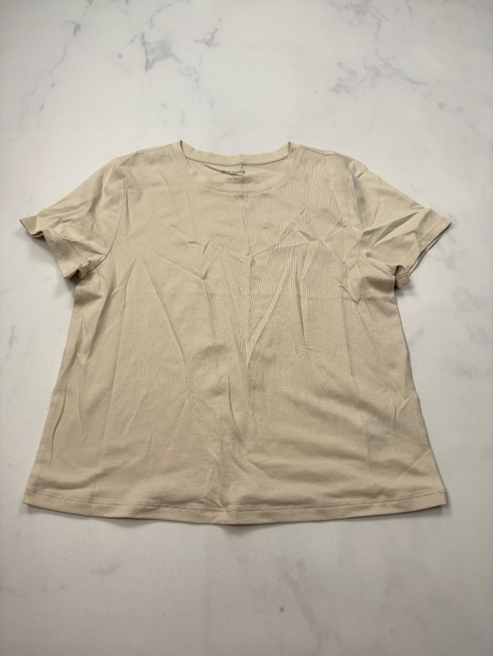Old Navy T Shirt Cream 2010s Minimalist - Womens Regular M